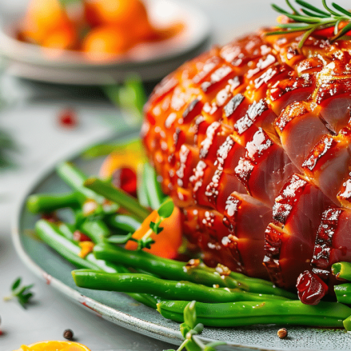 Brown sugar glazed ham